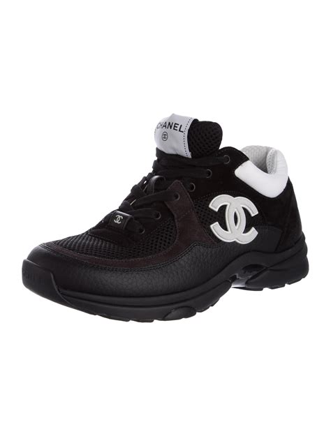 chanel cc logo sneaker black grey|chanel logo sign.